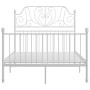 White metal bed frame 120x200 cm by vidaXL, Beds and slatted bases - Ref: Foro24-324848, Price: 134,33 €, Discount: %