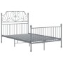 Gray metal bed frame 120x200 cm by vidaXL, Beds and slatted bases - Ref: Foro24-324849, Price: 171,46 €, Discount: %