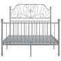 Gray metal bed frame 120x200 cm by vidaXL, Beds and slatted bases - Ref: Foro24-324849, Price: 171,46 €, Discount: %