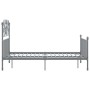 Gray metal bed frame 120x200 cm by vidaXL, Beds and slatted bases - Ref: Foro24-324849, Price: 171,46 €, Discount: %