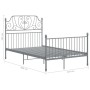 Gray metal bed frame 120x200 cm by vidaXL, Beds and slatted bases - Ref: Foro24-324849, Price: 171,46 €, Discount: %