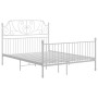 White metal bed frame 140x200 cm by vidaXL, Beds and slatted bases - Ref: Foro24-324851, Price: 170,73 €, Discount: %