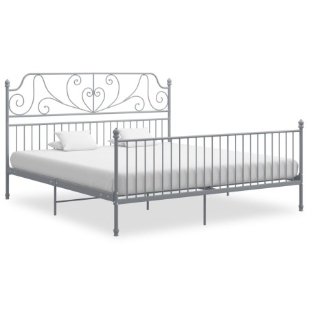 Gray metal bed frame 180x200 cm