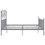 Estructura de cama de metal gris 180x200 cm de vidaXL, Camas y somieres - Ref: Foro24-324858, Precio: 185,99 €, Descuento: %