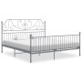 Estructura de cama de metal gris 200x200 cm de vidaXL, Camas y somieres - Ref: Foro24-324861, Precio: 195,99 €, Descuento: %