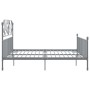 Gray metal bed frame 200x200 cm by vidaXL, Beds and slatted bases - Ref: Foro24-324861, Price: 195,15 €, Discount: %