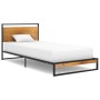 Metal bed frame 100x200 cm by vidaXL, Beds and slatted bases - Ref: Foro24-324863, Price: 123,23 €, Discount: %