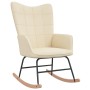 Rocking chair with footrest, cream-colored fabric by vidaXL, Rocking chairs - Ref: Foro24-328020, Price: 170,88 €, Discount: %