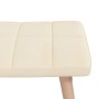 Silla mecedora con reposapiés tela color crema de vidaXL, Mecedoras - Ref: Foro24-328020, Precio: 169,22 €, Descuento: %