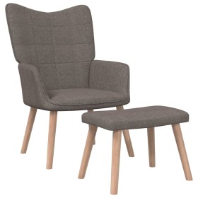 Relax armchair with taupe gray fabric footrest by vidaXL, Armchairs - Ref: Foro24-327939, Price: 131,95 €, Discount: %