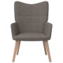 Relax armchair with taupe gray fabric footrest by vidaXL, Armchairs - Ref: Foro24-327939, Price: 131,95 €, Discount: %