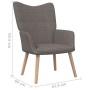 Relax armchair with taupe gray fabric footrest by vidaXL, Armchairs - Ref: Foro24-327939, Price: 131,95 €, Discount: %