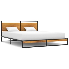 Estructura de cama de metal 140x200 cm de vidaXL, Camas y somieres - Ref: Foro24-324865, Precio: 162,18 €, Descuento: %