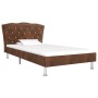 Brown artificial suede leather bed frame 90x200 cm by vidaXL, Beds and slatted bases - Ref: Foro24-280542, Price: 145,99 €, D...