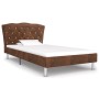 Estructura de cama de piel de ante artificial marrón 90x200 cm de vidaXL, Camas y somieres - Ref: Foro24-280542, Precio: 145,...