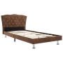 Brown artificial suede leather bed frame 90x200 cm by vidaXL, Beds and slatted bases - Ref: Foro24-280542, Price: 145,99 €, D...