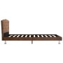 Brown artificial suede leather bed frame 90x200 cm by vidaXL, Beds and slatted bases - Ref: Foro24-280542, Price: 145,99 €, D...