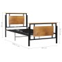 Estructura de cama de metal 90x200 cm de vidaXL, Camas y somieres - Ref: Foro24-324869, Precio: 112,99 €, Descuento: %