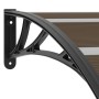 Black PC door canopy 150x100 cm by vidaXL, Awnings - Ref: Foro24-45634, Price: 147,16 €, Discount: %