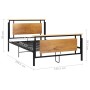 Estructura de cama de metal 120x200 cm de vidaXL, Camas y somieres - Ref: Foro24-324871, Precio: 123,14 €, Descuento: %