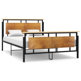 Metal bed frame 140x200 cm by vidaXL, Beds and slatted bases - Ref: Foro24-324872, Price: 173,50 €, Discount: %