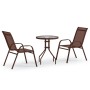 Braunes 3-teiliges Garten-Bistro-Set von vidaXL, Gartensets - Ref: Foro24-318776, Preis: 99,10 €, Rabatt: %