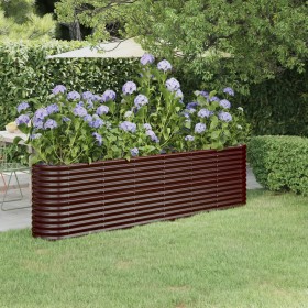 Brown powder coated steel flower bed planter 260x40x68 cm by vidaXL, Pots and planters - Ref: Foro24-318905, Price: 85,99 €, ...