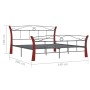 Estructura de cama de metal negra 140x200 cm de vidaXL, Camas y somieres - Ref: Foro24-324879, Precio: 163,97 €, Descuento: %