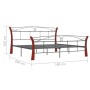 Schwarzer Metallbettrahmen 180x200 cm von vidaXL, Betten und Lattenroste - Ref: Foro24-324881, Preis: 235,57 €, Rabatt: %