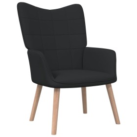 Sillón de relax de tela negro de vidaXL, Sillones - Ref: Foro24-327925, Precio: 103,99 €, Descuento: %