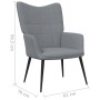 Relaxation chair with footrest light gray fabric by vidaXL, Armchairs - Ref: Foro24-327952, Price: 116,96 €, Discount: %