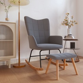 Rocking chair with footrest in dark gray fabric by vidaXL, Rocking chairs - Ref: Foro24-328019, Price: 147,28 €, Discount: %