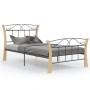 Black metal bed frame 100x200 cm by vidaXL, Beds and slatted bases - Ref: Foro24-324884, Price: 141,99 €, Discount: %