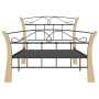 Black metal bed frame 100x200 cm by vidaXL, Beds and slatted bases - Ref: Foro24-324884, Price: 141,99 €, Discount: %