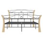 Black metal bed frame 120x200 cm by vidaXL, Beds and slatted bases - Ref: Foro24-324885, Price: 130,64 €, Discount: %