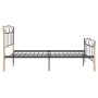 Black metal bed frame 120x200 cm by vidaXL, Beds and slatted bases - Ref: Foro24-324885, Price: 130,64 €, Discount: %