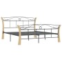 Black metal bed frame 140x200 cm by vidaXL, Beds and slatted bases - Ref: Foro24-324886, Price: 151,99 €, Discount: %