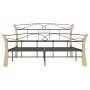 Black metal bed frame 140x200 cm by vidaXL, Beds and slatted bases - Ref: Foro24-324886, Price: 151,99 €, Discount: %