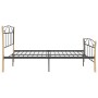 Black metal bed frame 140x200 cm by vidaXL, Beds and slatted bases - Ref: Foro24-324886, Price: 151,99 €, Discount: %