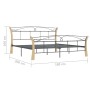 Schwarzer Metallbettrahmen 180x200 cm von vidaXL, Betten und Lattenroste - Ref: Foro24-324888, Preis: 191,99 €, Rabatt: %