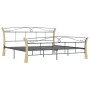 Black metal bed frame 200x200 cm by vidaXL, Beds and slatted bases - Ref: Foro24-324889, Price: 187,99 €, Discount: %