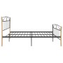 Black metal bed frame 200x200 cm by vidaXL, Beds and slatted bases - Ref: Foro24-324889, Price: 187,99 €, Discount: %