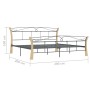 Black metal bed frame 200x200 cm by vidaXL, Beds and slatted bases - Ref: Foro24-324889, Price: 187,99 €, Discount: %