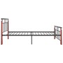 Estructura de cama metal y madera maciza de roble 90x200 cm de vidaXL, Camas y somieres - Ref: Foro24-324890, Precio: 114,99 ...