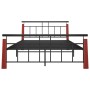 Metal bed frame and solid oak wood 140x200 cm by vidaXL, Beds and slatted bases - Ref: Foro24-324893, Price: 129,26 €, Discou...