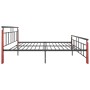 Solid oak metal bed frame 180x200 cm by vidaXL, Beds and slatted bases - Ref: Foro24-324895, Price: 169,99 €, Discount: %