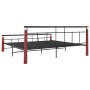 Estructura de cama metal y madera maciza de roble 200x200 cm de vidaXL, Camas y somieres - Ref: Foro24-324896, Precio: 179,99...