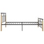 Metal bed frame and solid oak wood 100x200 cm by vidaXL, Beds and slatted bases - Ref: Foro24-324898, Price: 111,32 €, Discou...