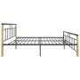 Metal bed frame and solid oak wood 180x200 cm by vidaXL, Beds and slatted bases - Ref: Foro24-324902, Price: 157,09 €, Discou...