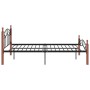 Estructura de cama metal y madera maciza de roble 120x200 cm de vidaXL, Camas y somieres - Ref: Foro24-324906, Precio: 134,03...